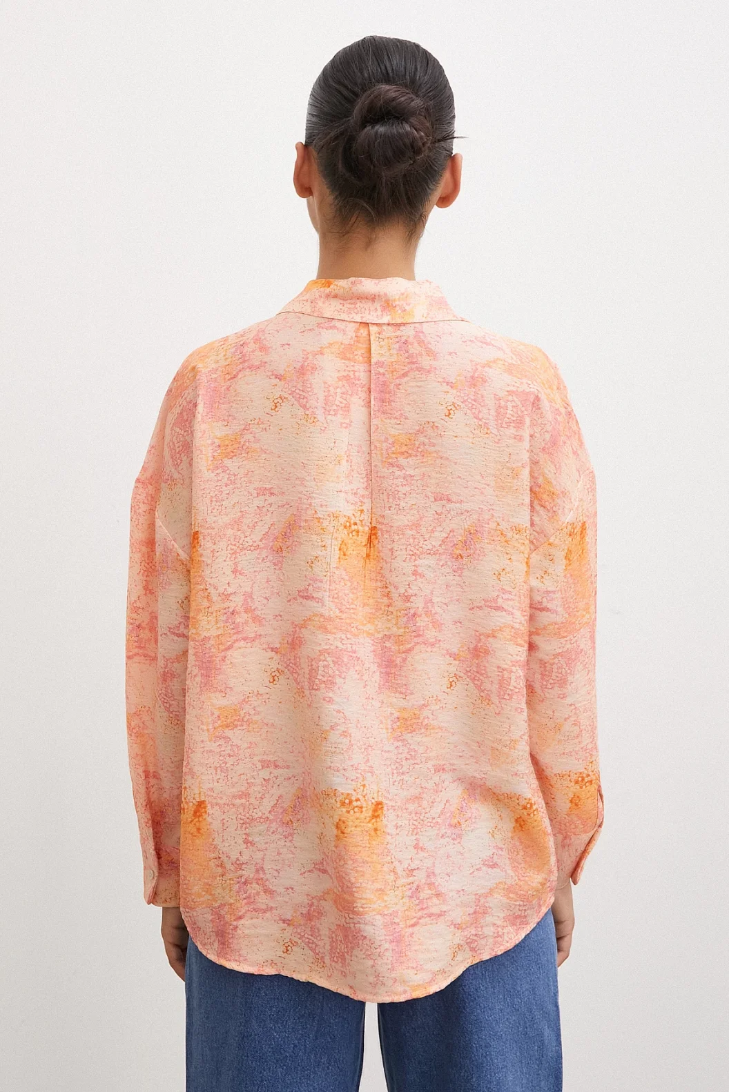 قميص مودال بنقشة قطرة الندى باللون البرتقالي