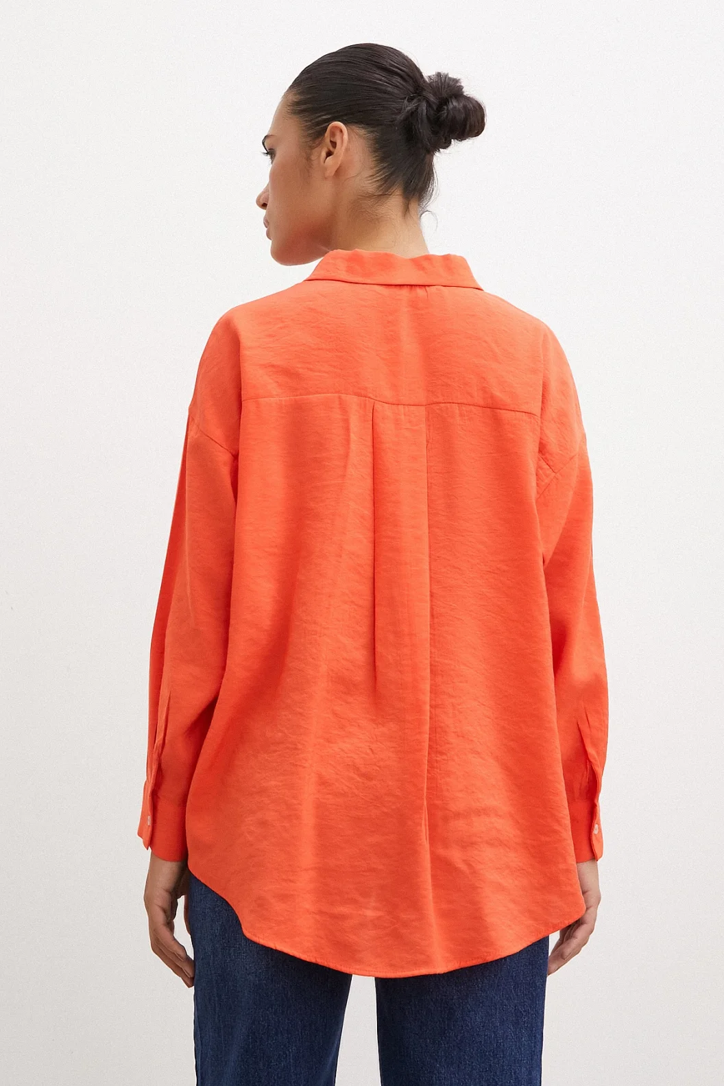 قميص أساسي مودال برتقالي