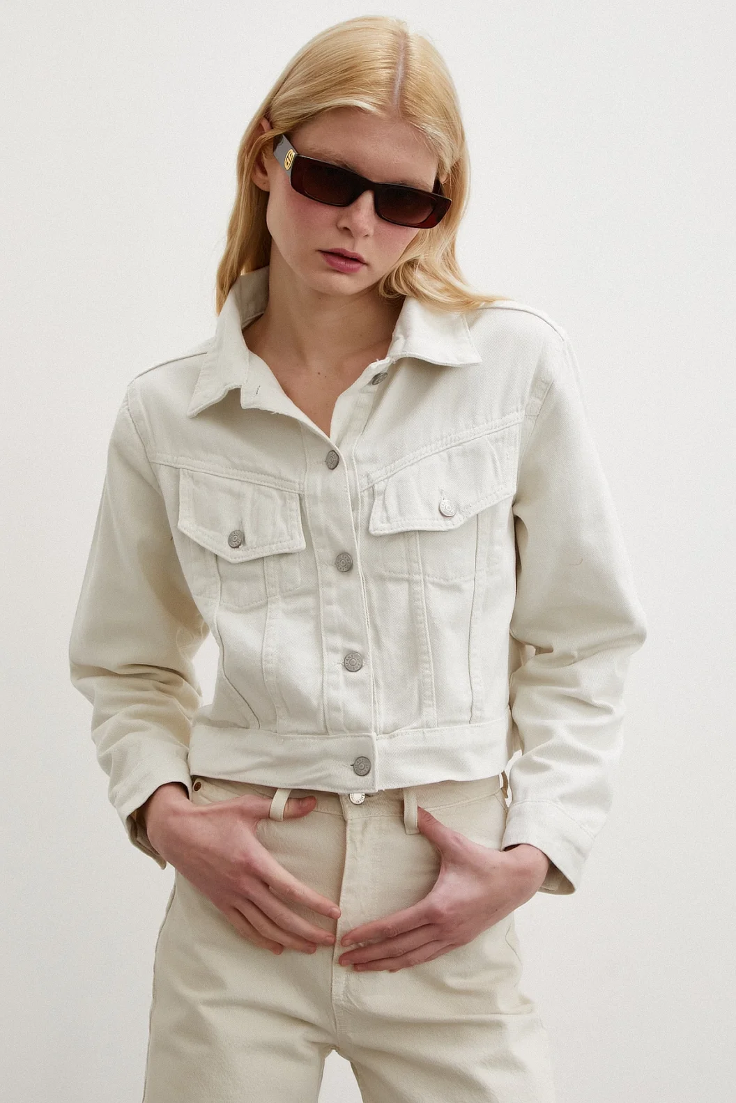 جاكيت قماش الغاباردين