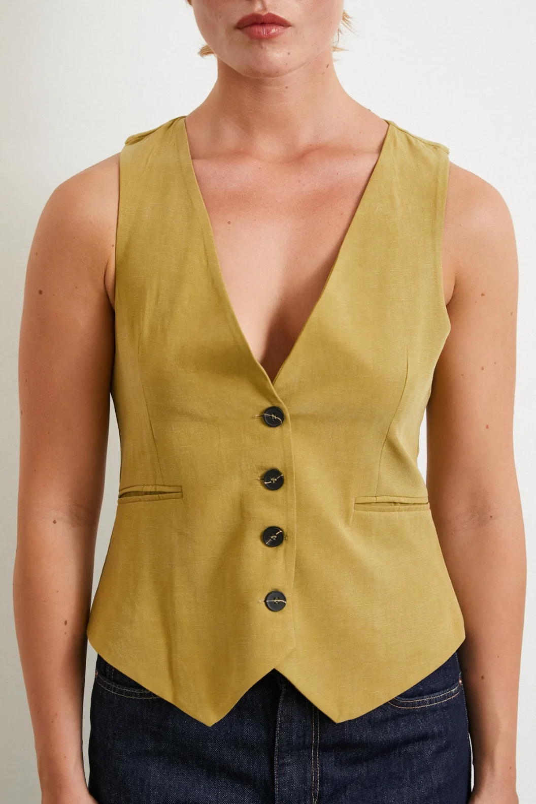 الرداء القطني ذو الغطاء الجيب - اللون الزيتوني