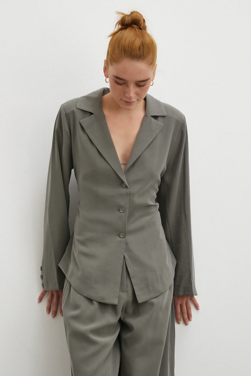 Gömlek Pantolon Modal Takım Haki