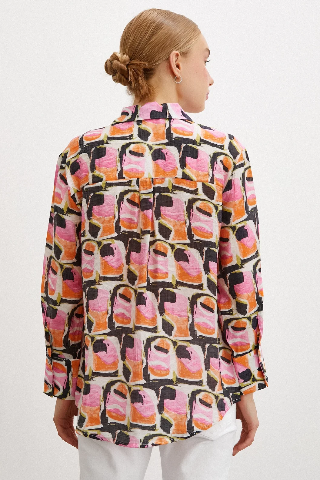 Van Gogh Patterned Shirt Orange