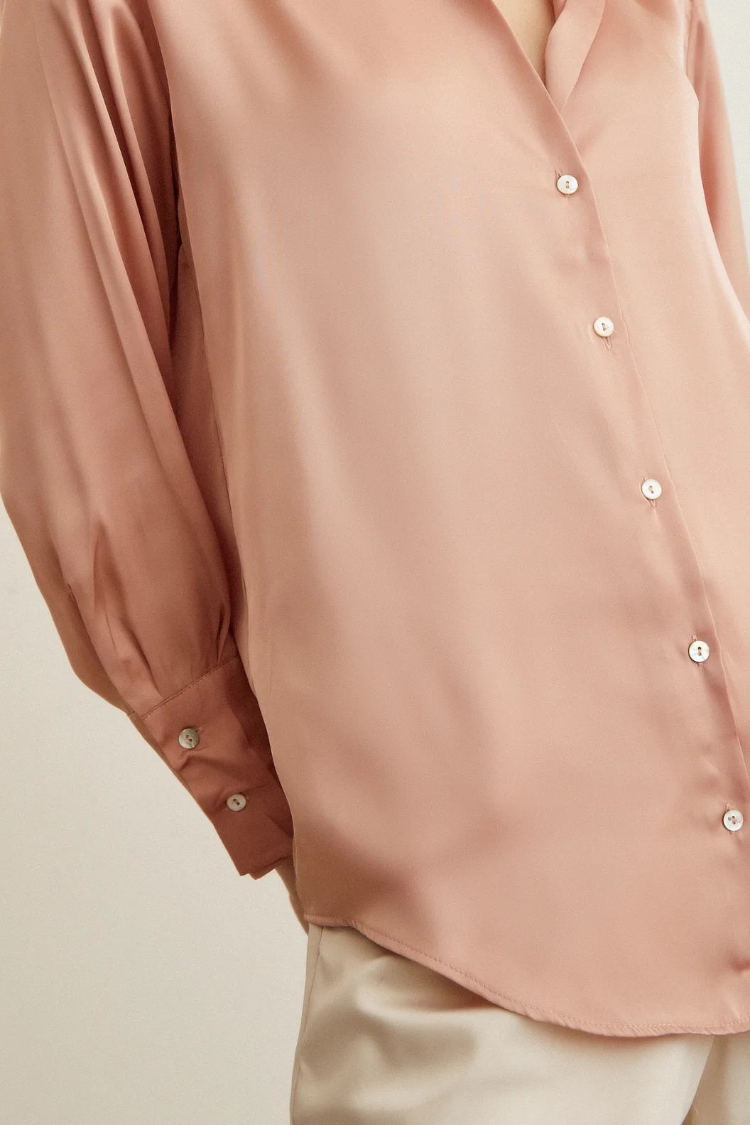 Basic Saten قميص بودرة