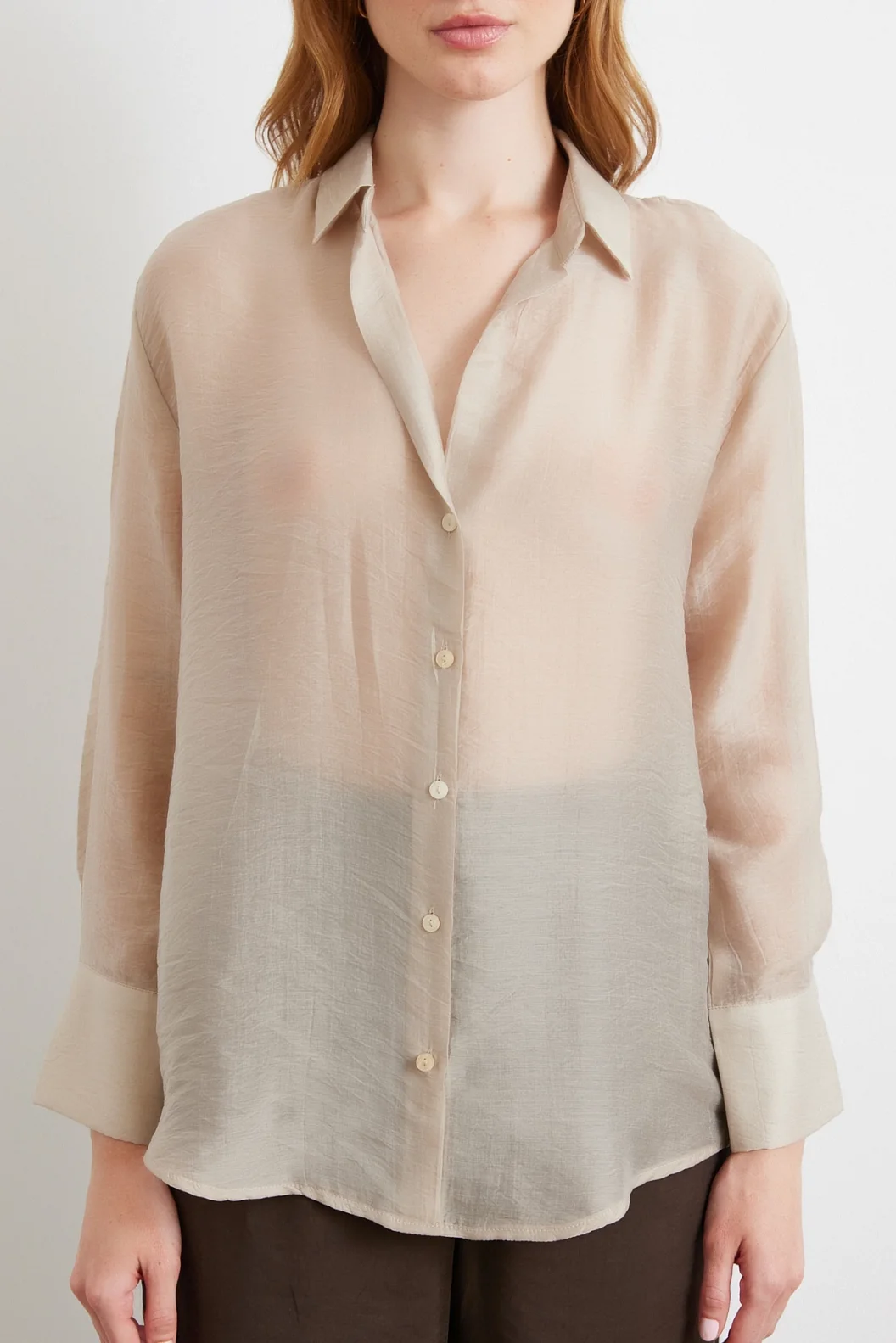 قميص نومودال رقيق بيج