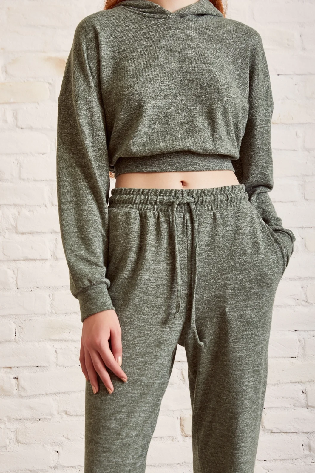 Bol Kesim Eşofman Takım Haki