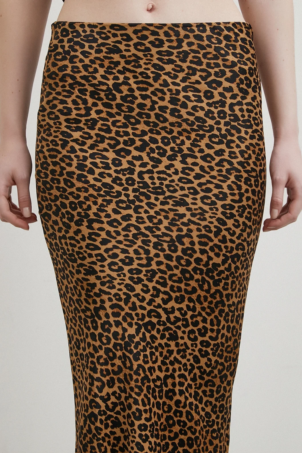 Leopardenmuster Wickelrock Braun