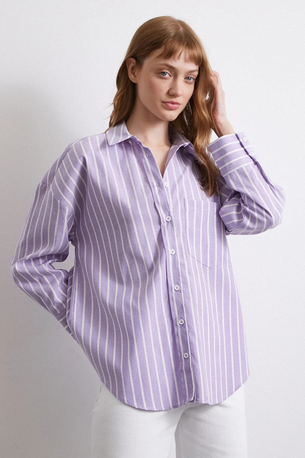 Lilac Striped Shirt