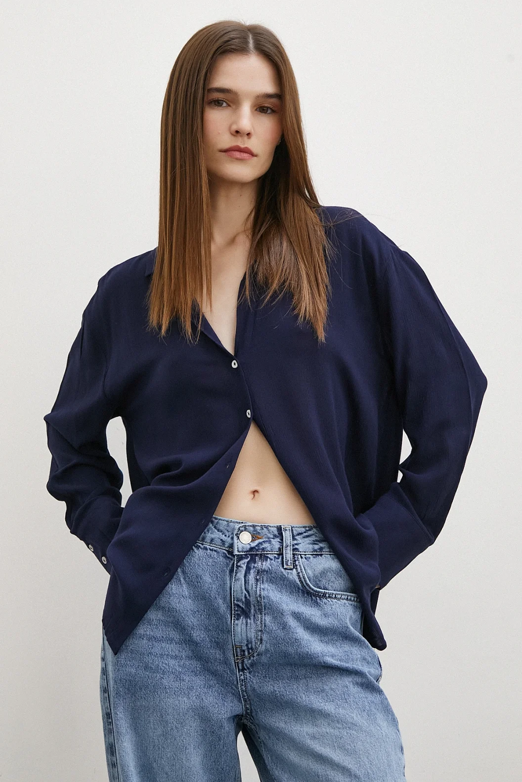 Viskon Basic Shirt Navy