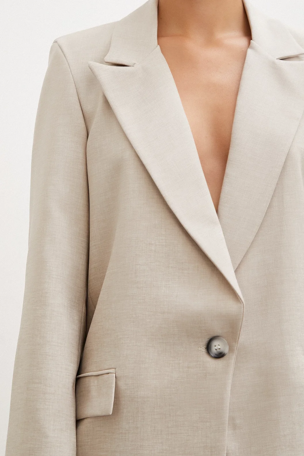 معطف بليزر أحادي الزر بيج