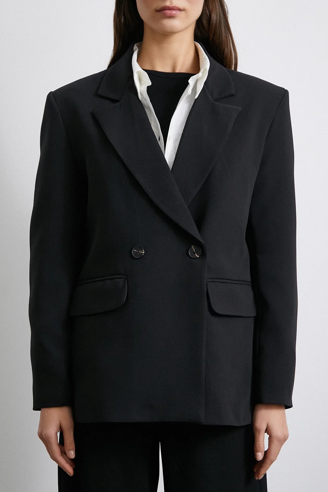 Classic Polyviscose Jacket Black