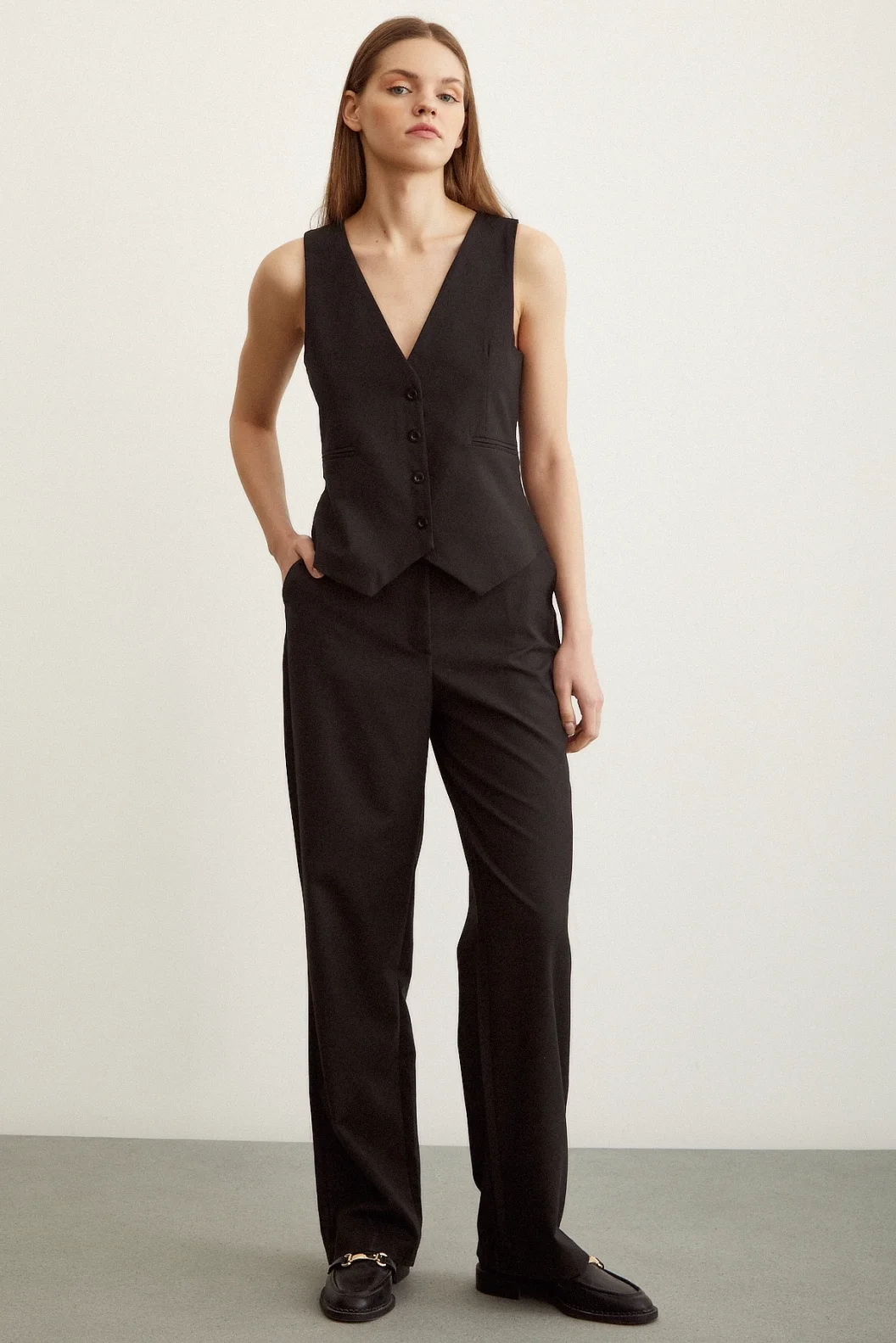 Klassische Schlaghose Schwarz