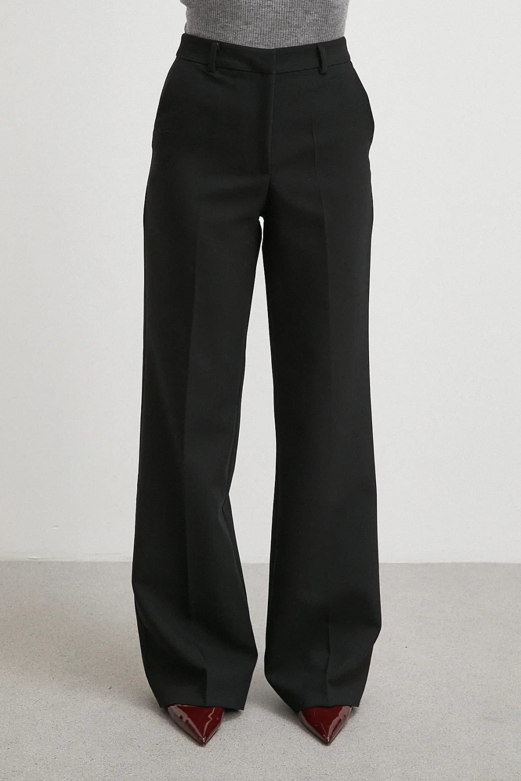 Yüksek Bel Klasik Pantolon Siyah