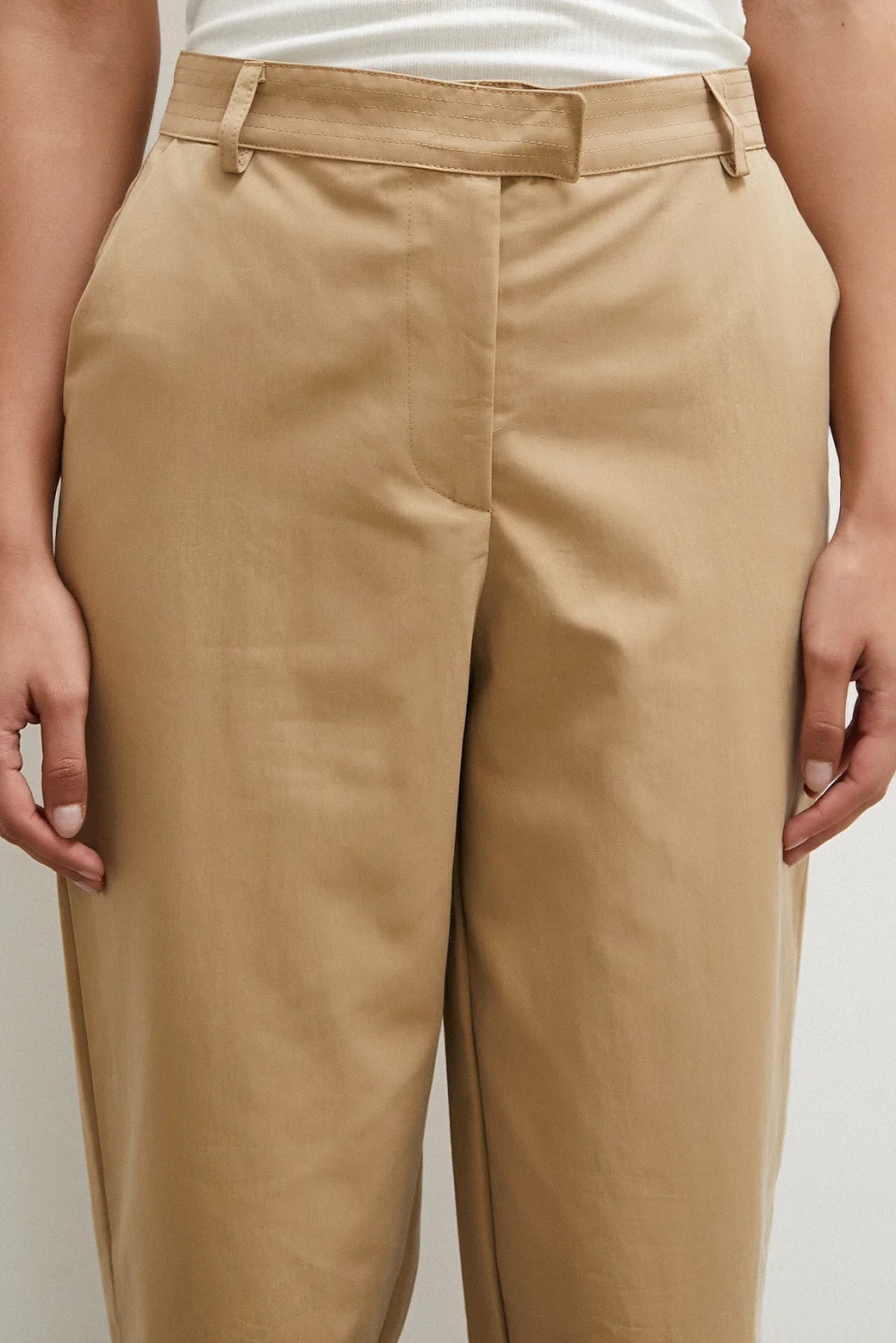 Double-Cuffed Pants Beige
