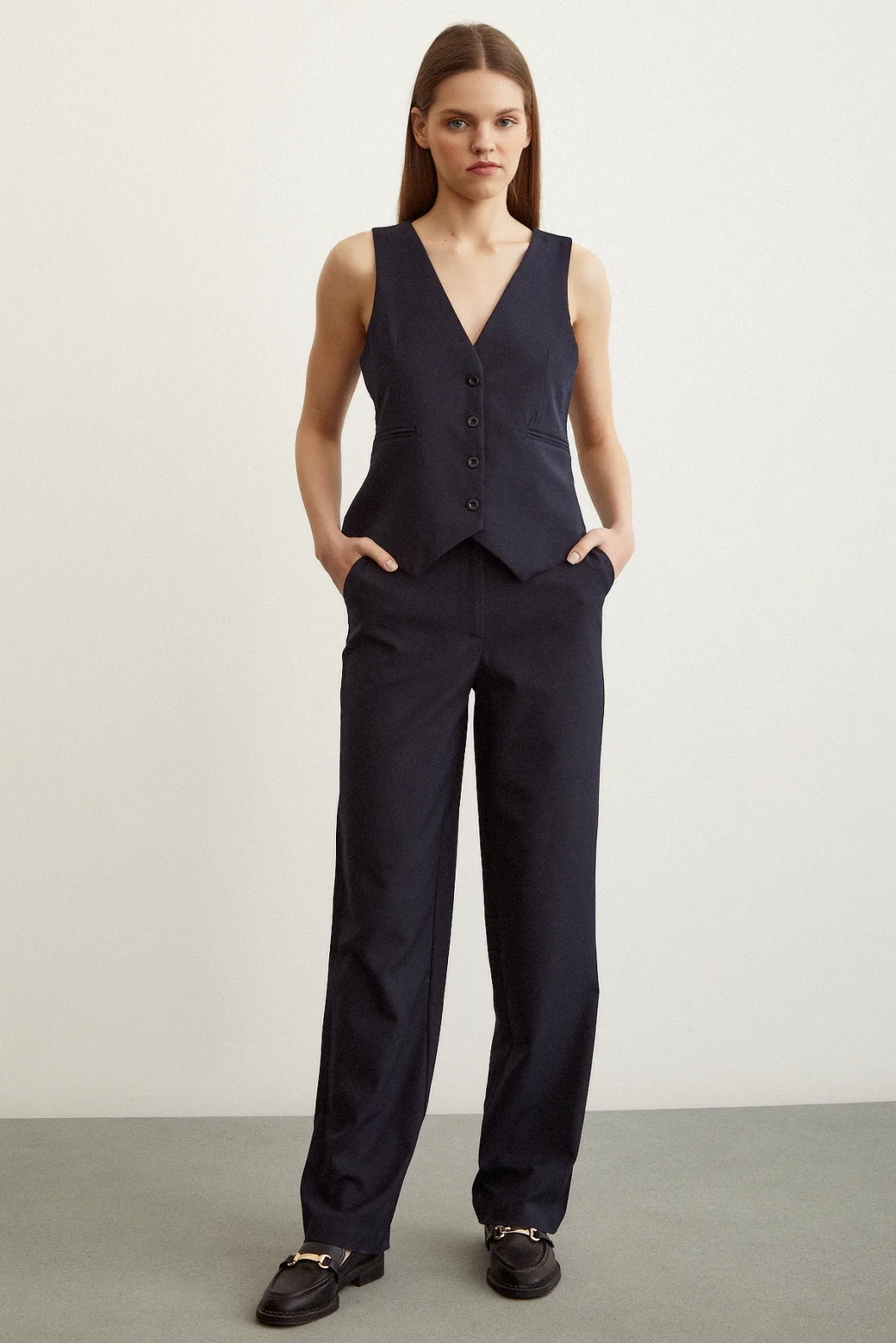 Klassische Schlaghose Blau