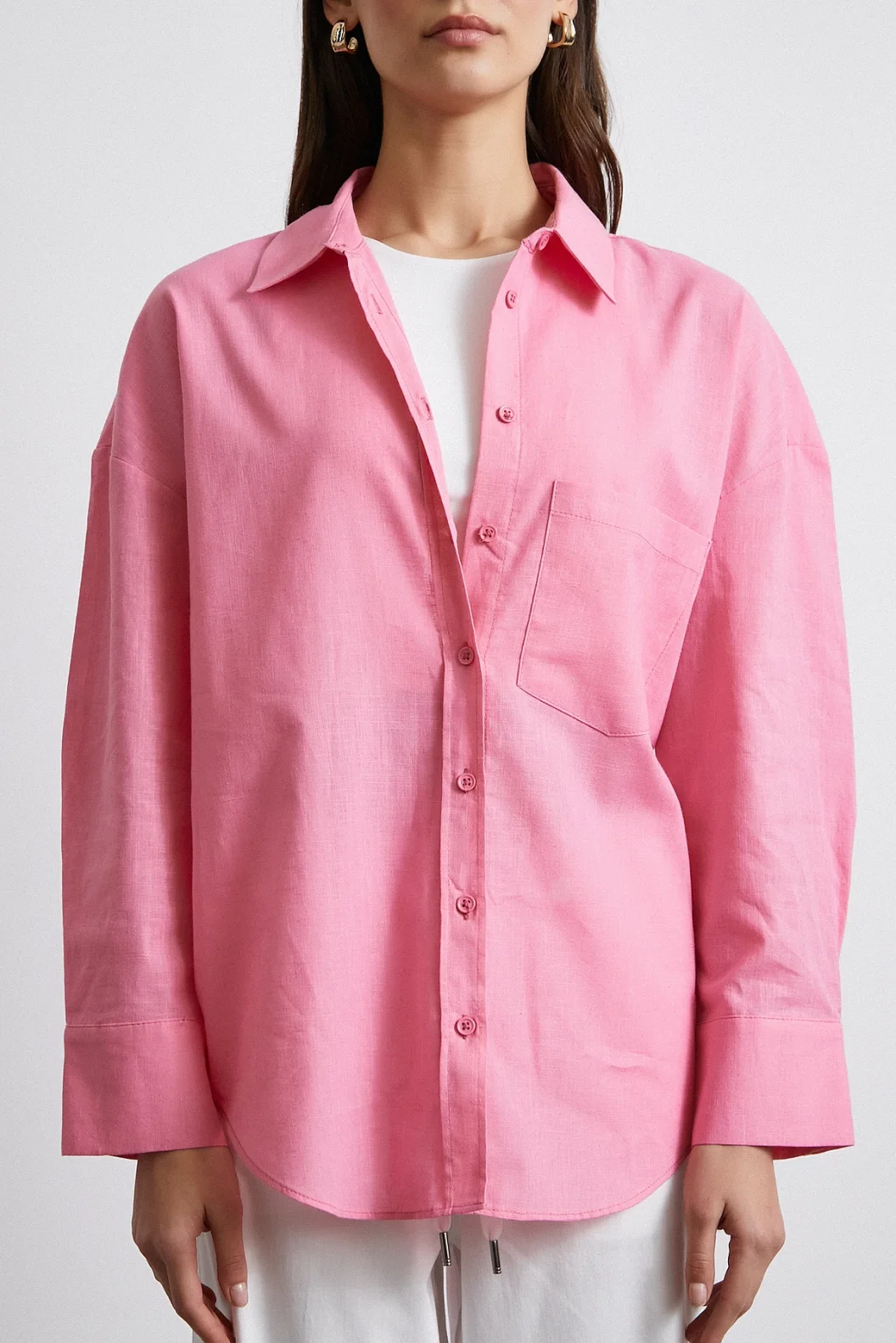 Lendy Leinenhemd Rosa