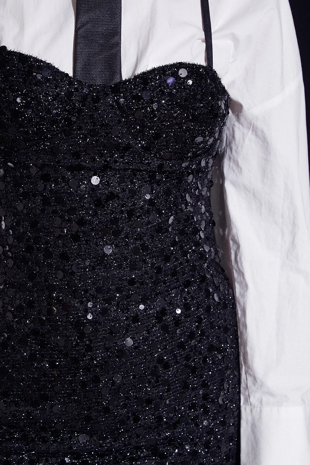 Trägerloses Bleistiftkleid Schwarz