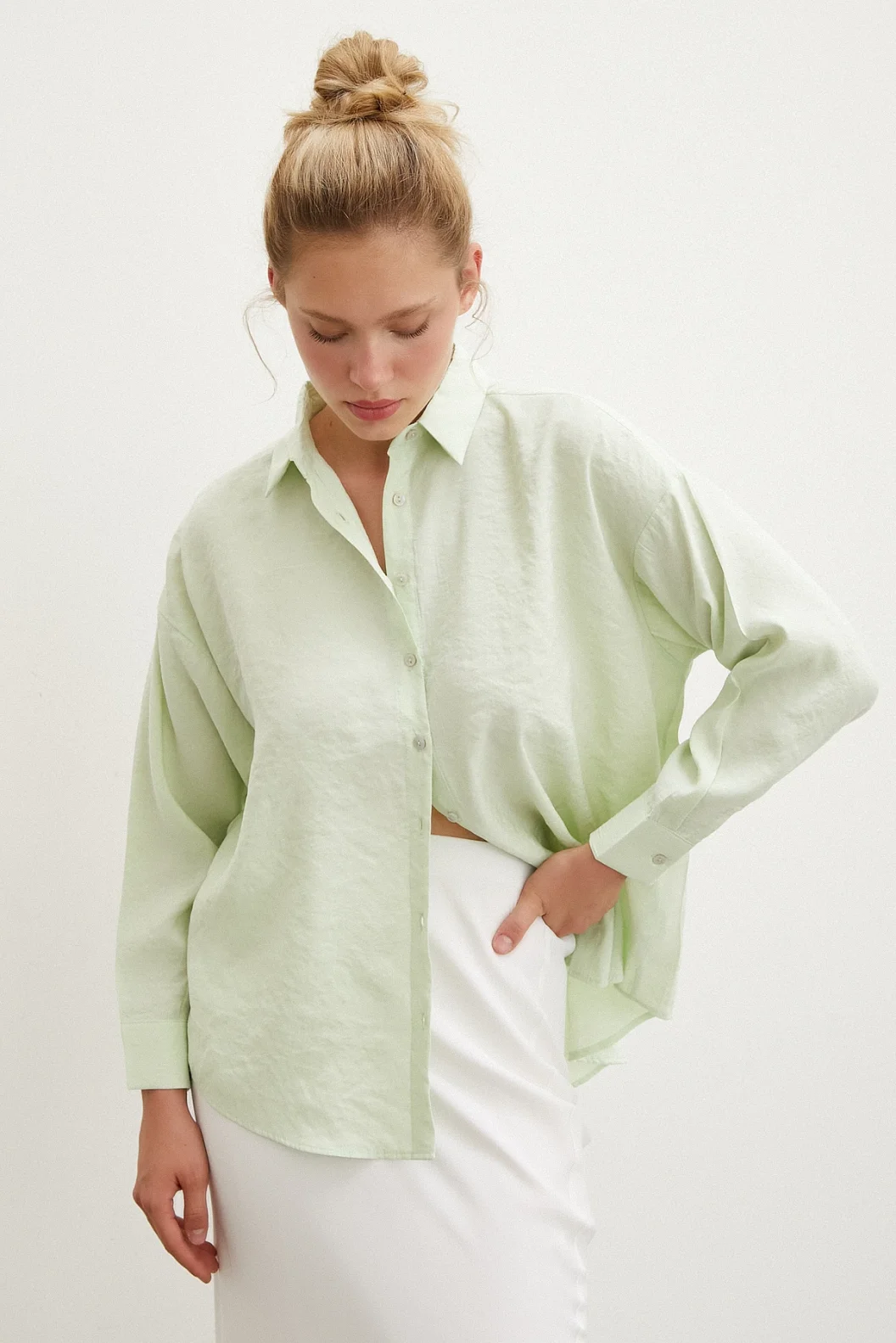 Basic Modal Shirt Mint