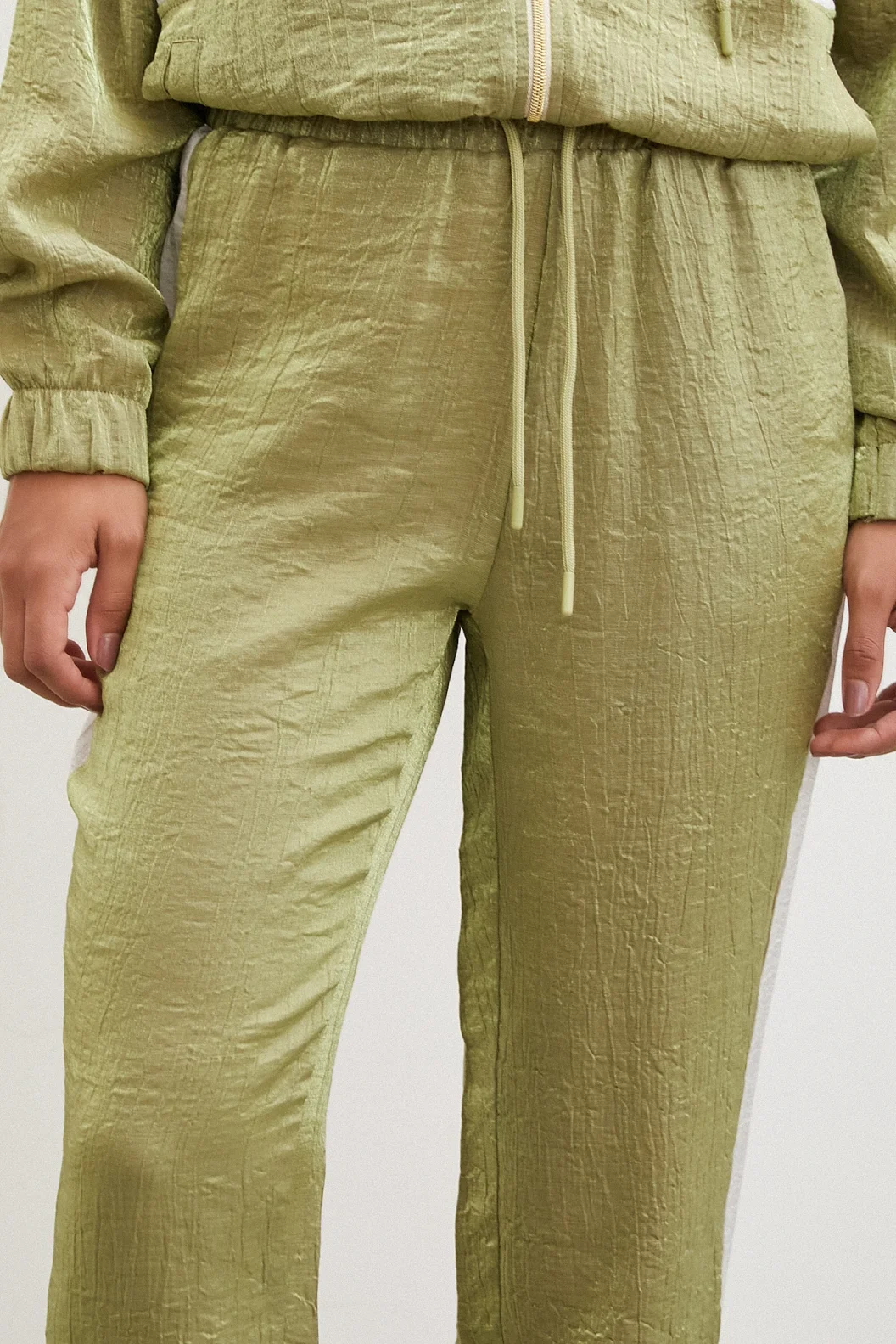 Striped Jogger Sweatpants Khaki