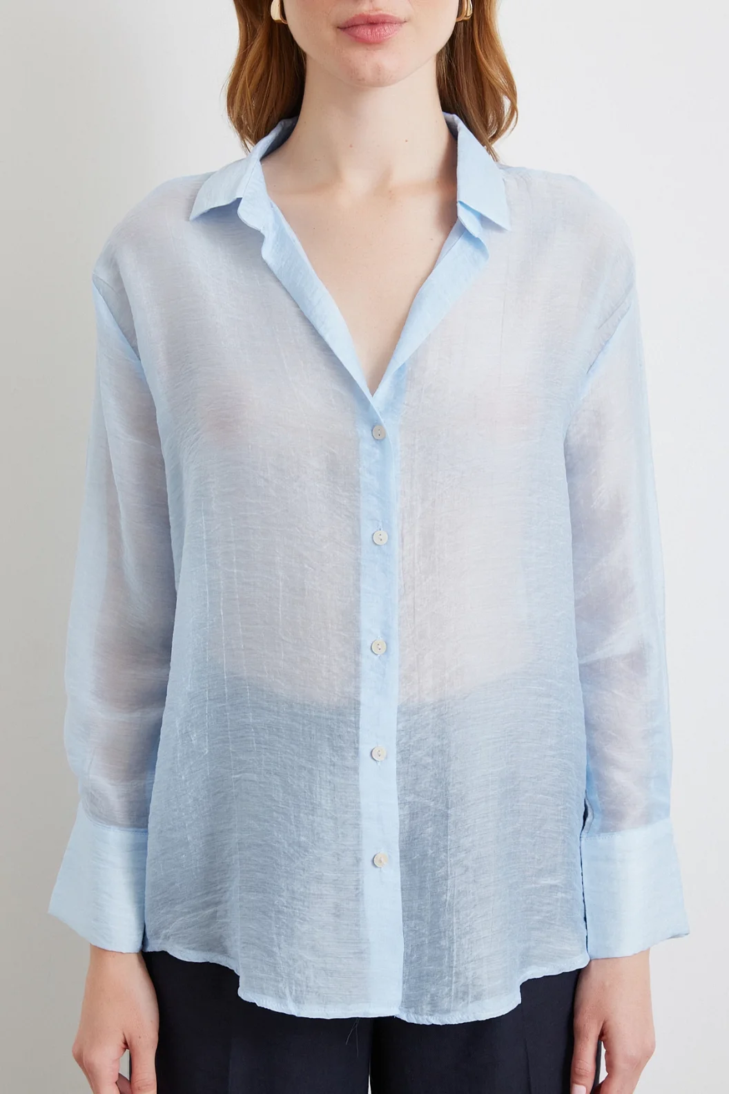 İnce Modal Gömlek Mavi