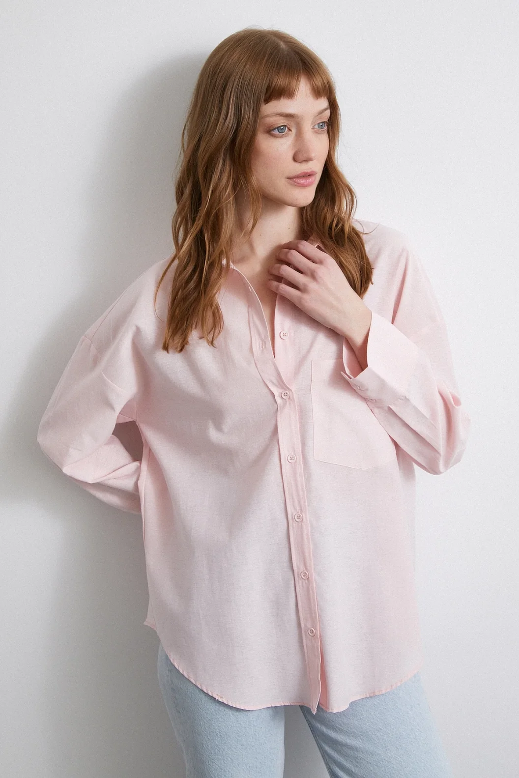 Helen Poplin Shirt Pink