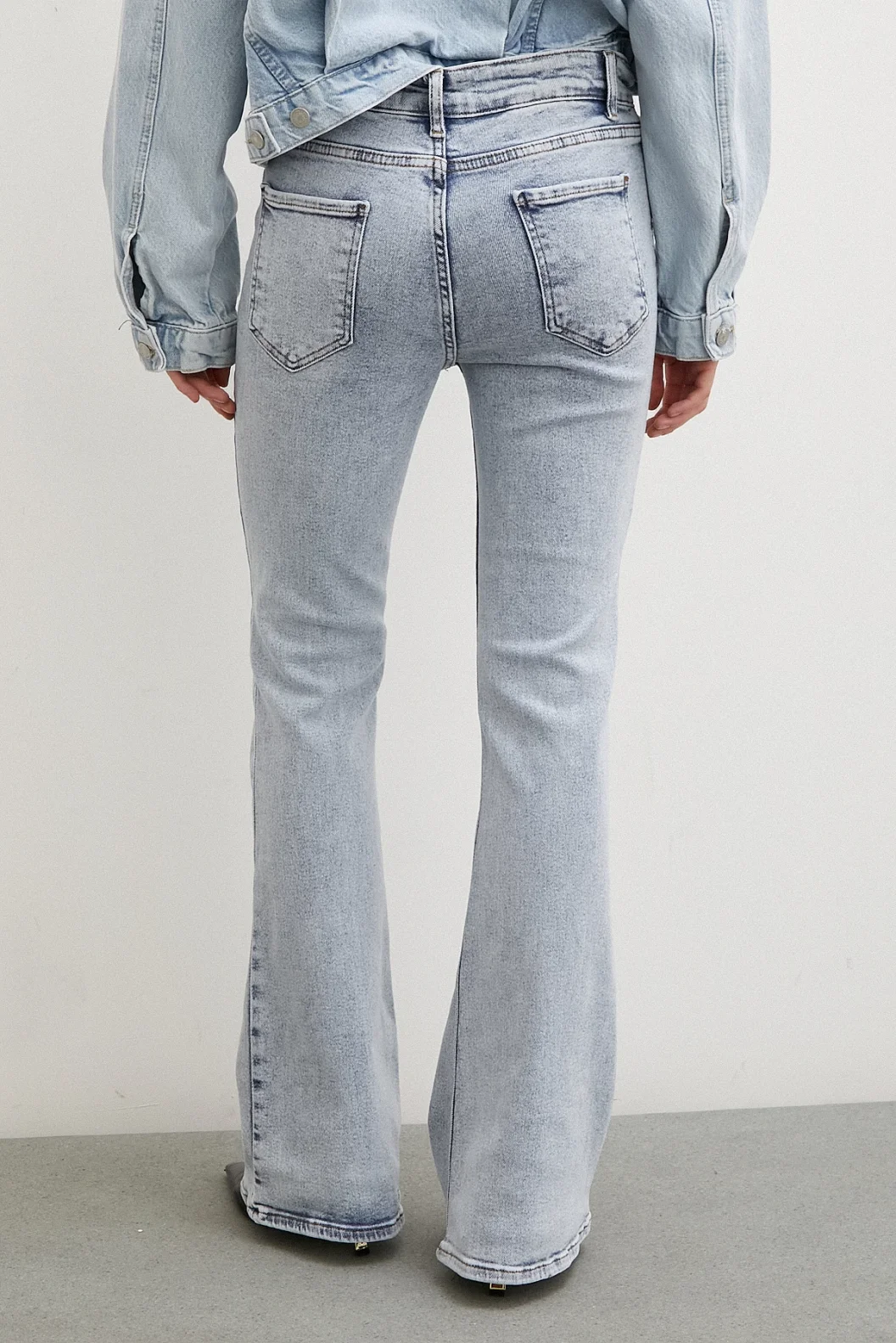 High Waist Wide Leg Jeans Ice Blue