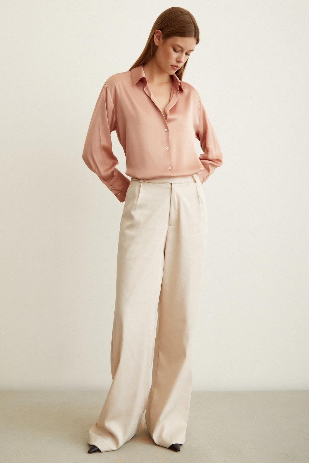 Basic Saten قميص بودرة