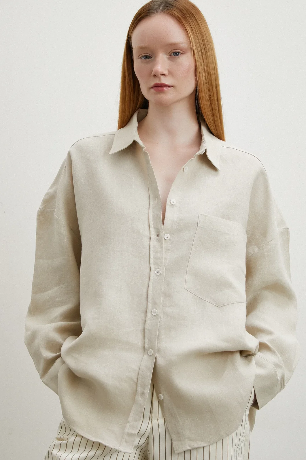 Shirt with Pocket With Fish Pattern