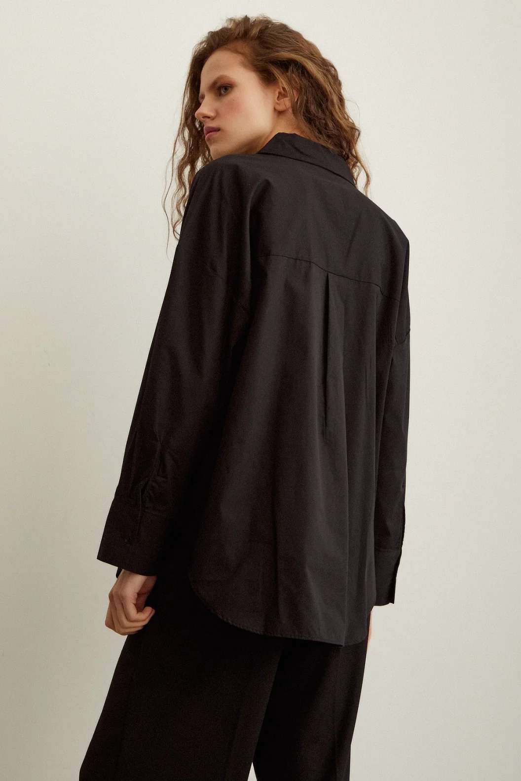 Cotton Poplin Shirt Black