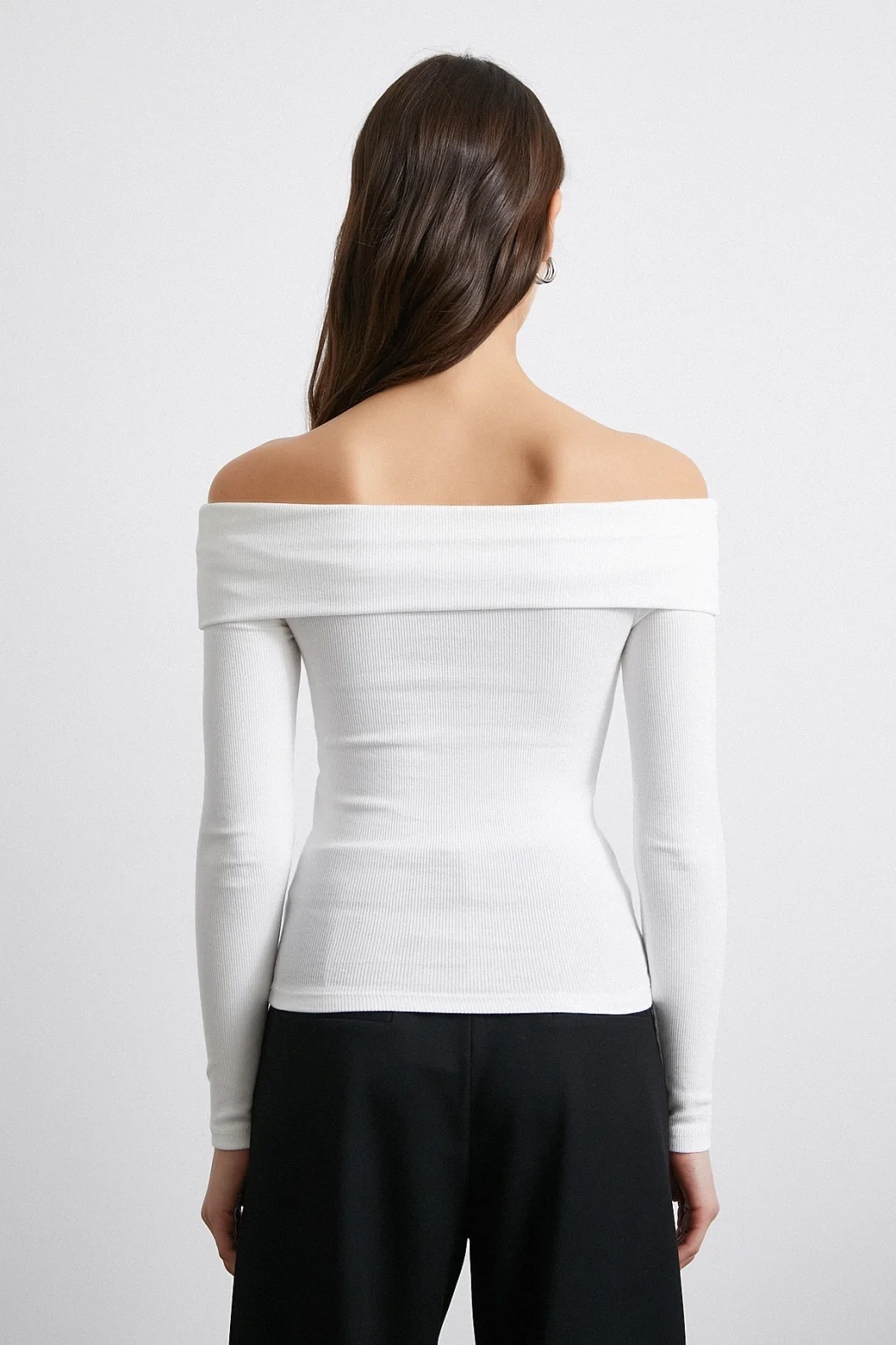 Off-The-Shoulder Bodysuit White