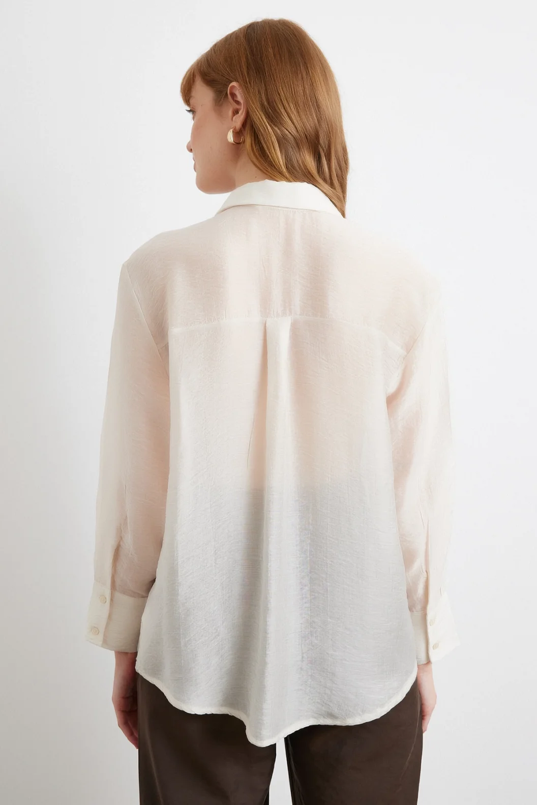 Feine Modalbluse in Ecru