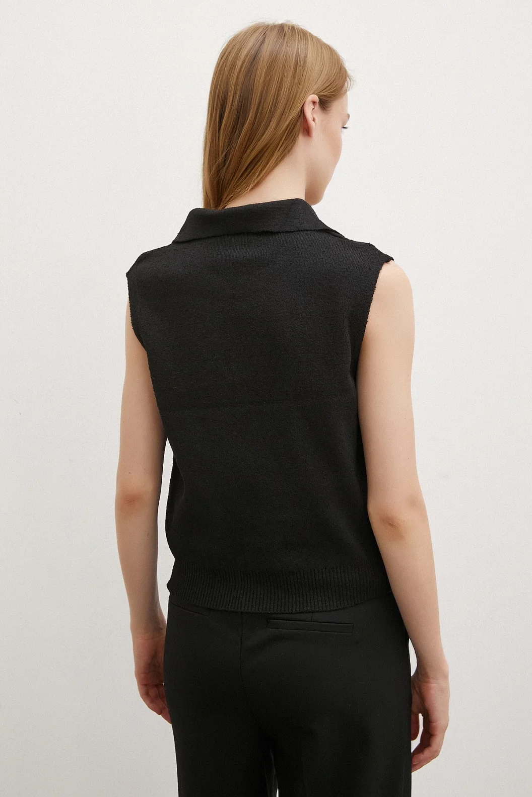 Turquoise Polo Neck Sweater Black