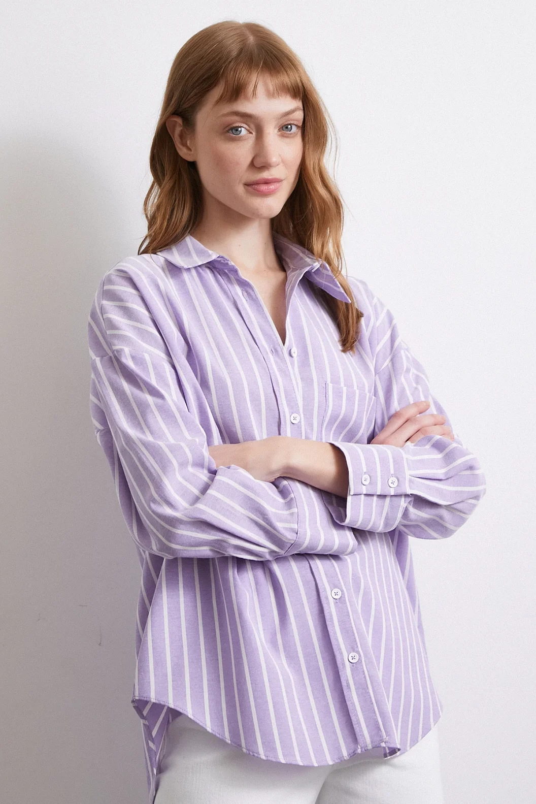 Lilac Striped Shirt