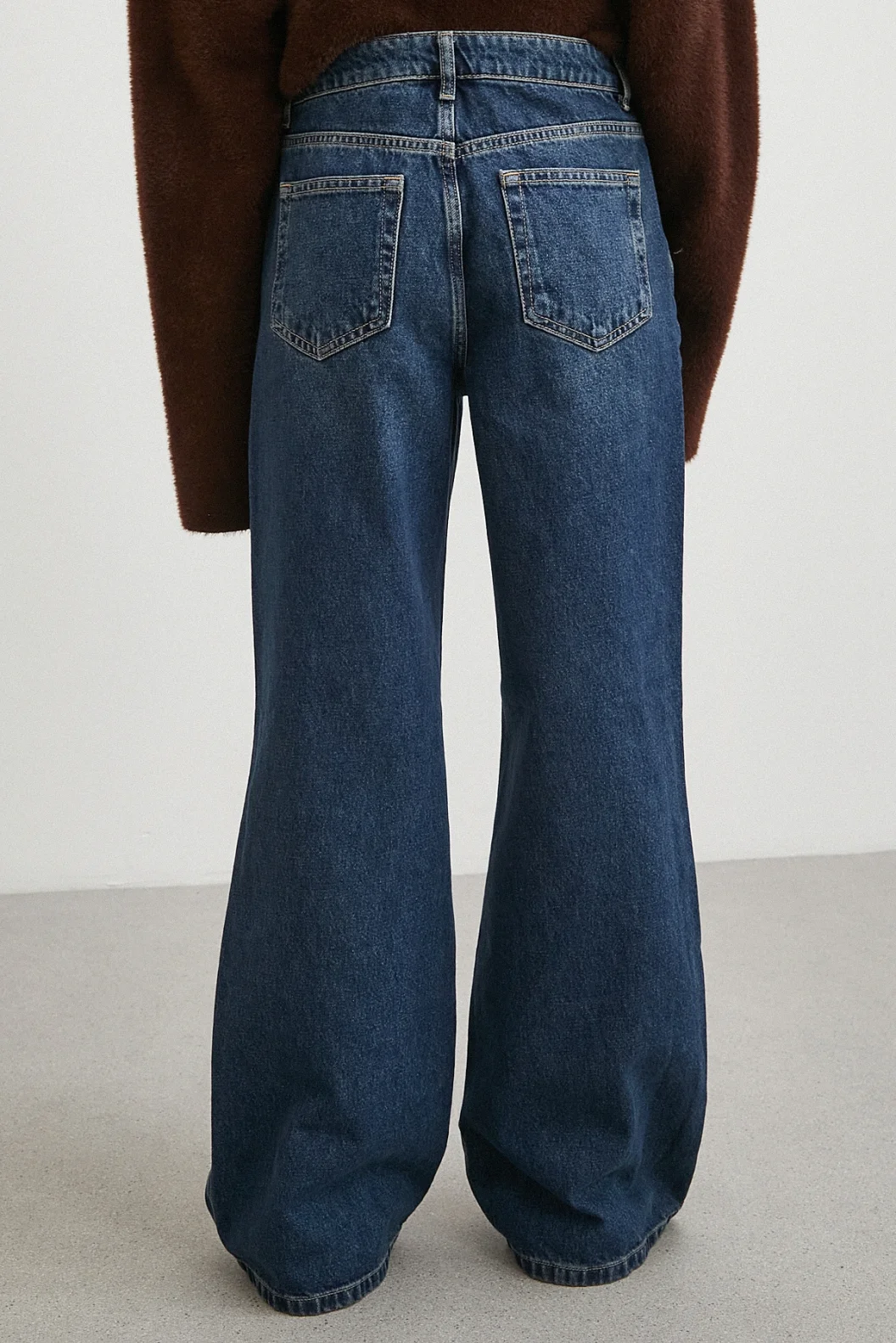 Yüksek Bel Flare Jean Lacivert