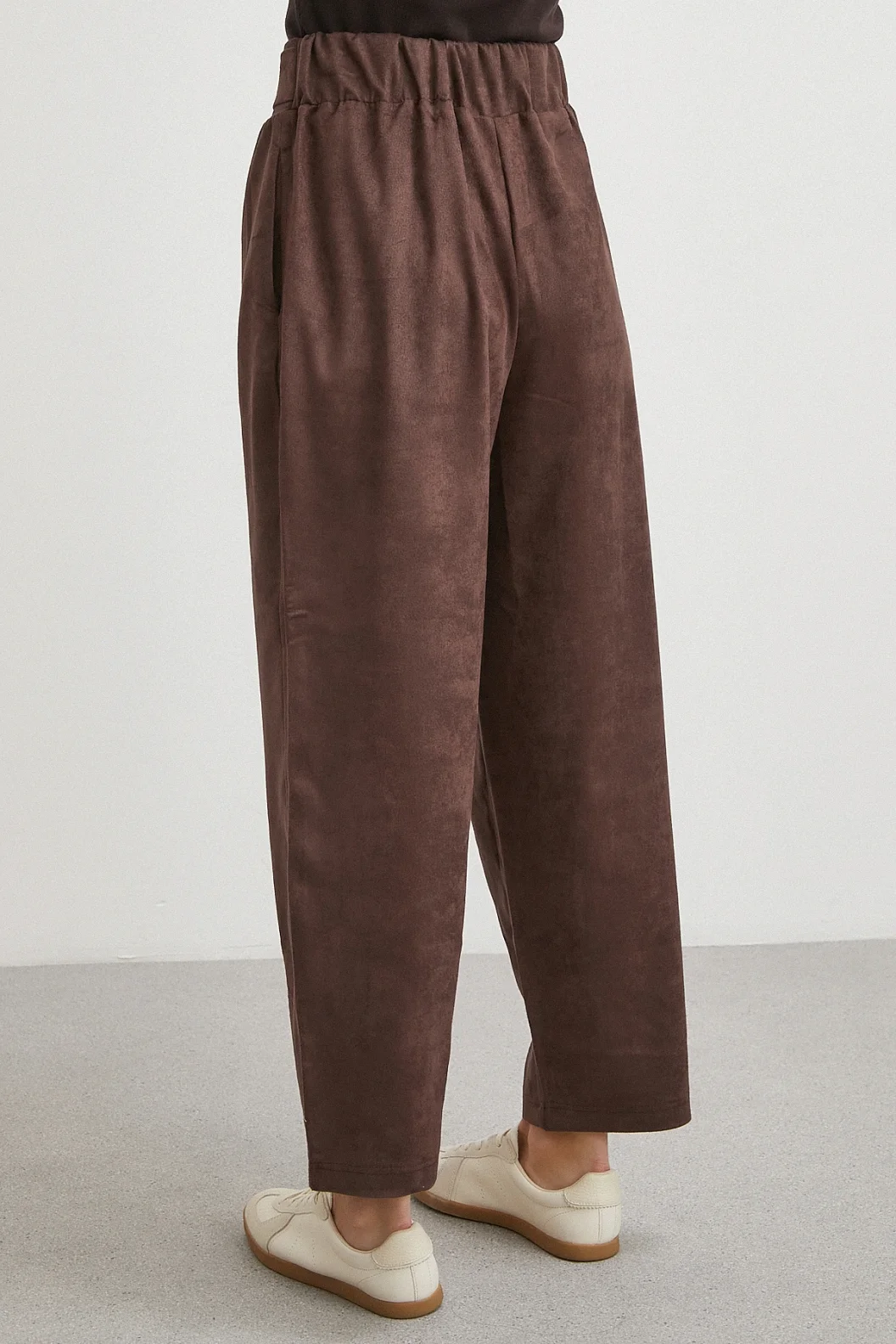 Beli Büzgülü Kemer Tokalı Pantolon Kahve