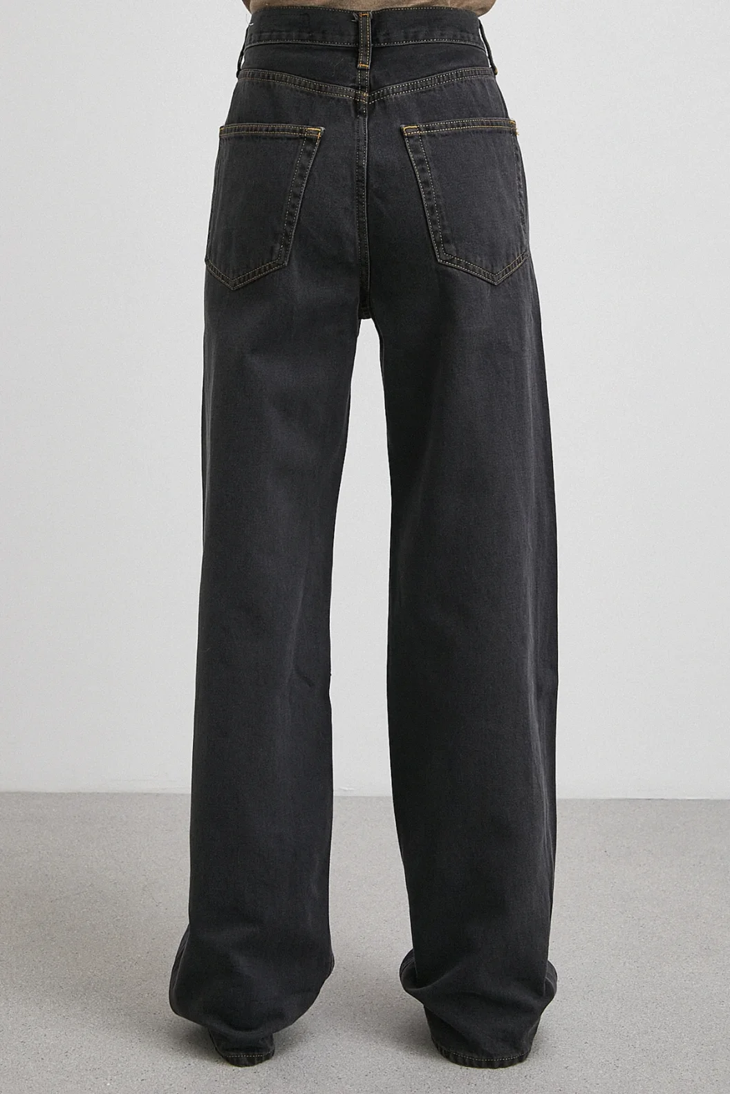 Beş Cepli Yüksek Bel Jean Siyah