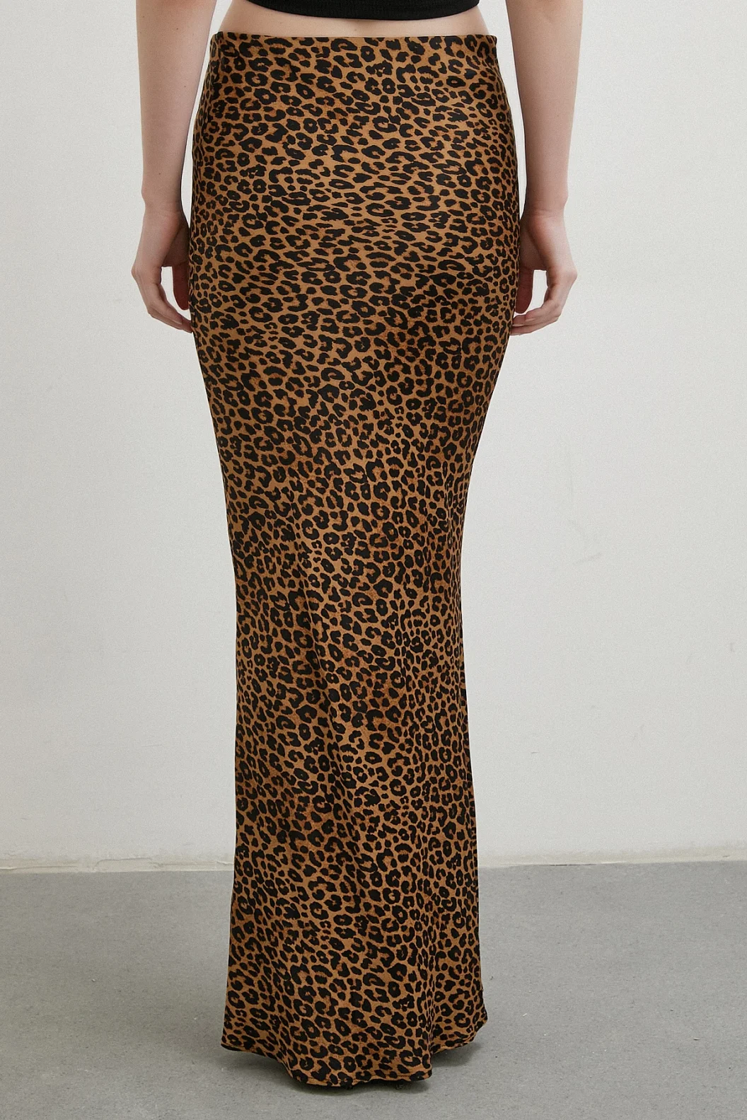 Leopardenmuster Wickelrock Braun