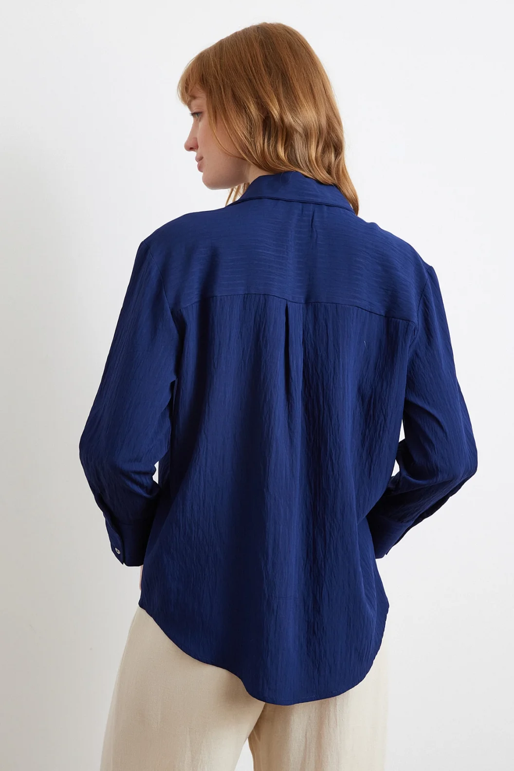 Parallel Striped Shirt Navy