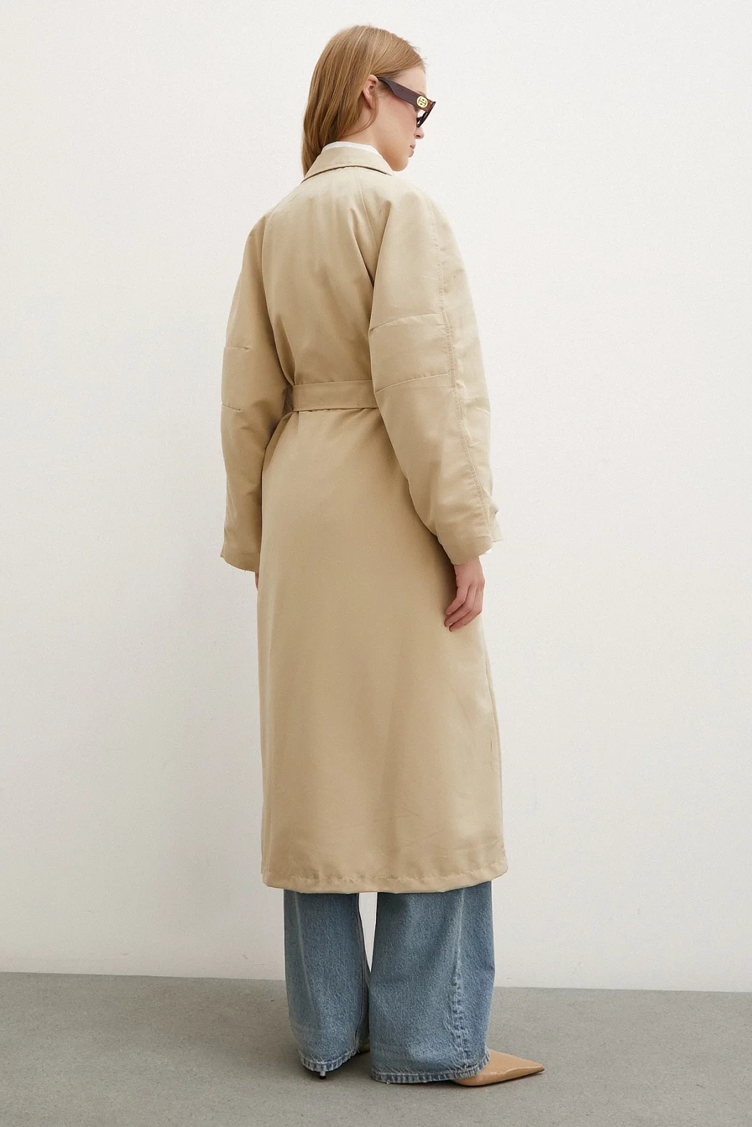 Trenchcoat mit Taschen Beige
