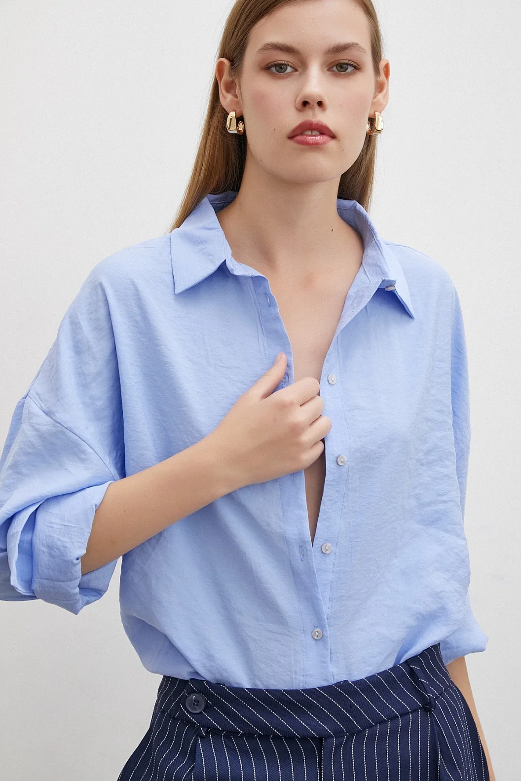 Basic Modal Shirt Blue
