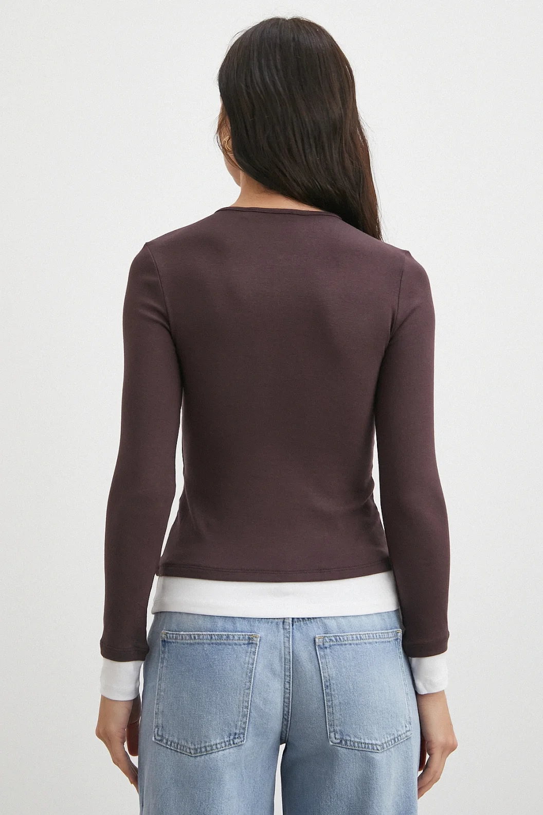 Garnili Çıtçıtlı Bluz Bordo