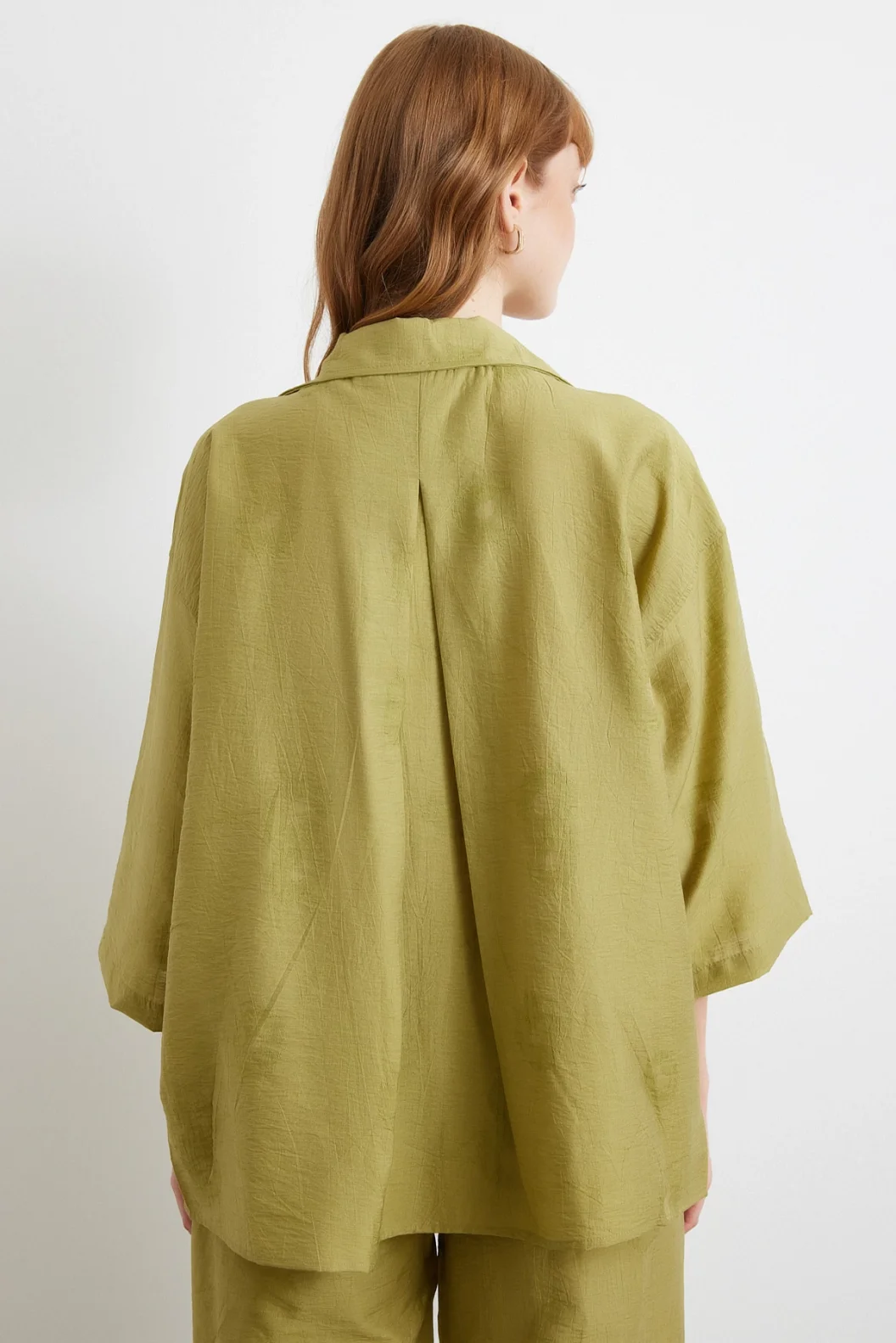 Fakir Kol Oversize Gömlek Yeşil