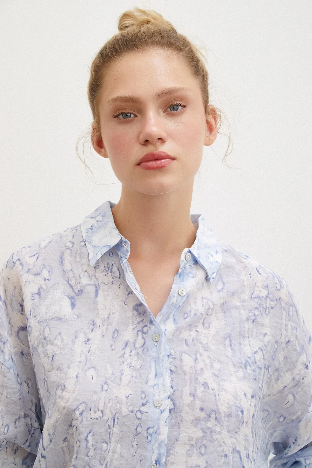 Polka Dot Shirt Blue