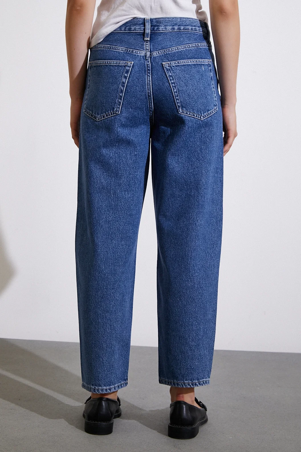 High Waist Mom Jeans Blau