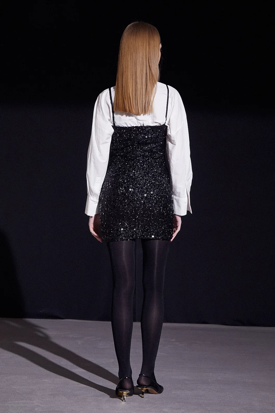 Trägerloses Bleistiftkleid Schwarz