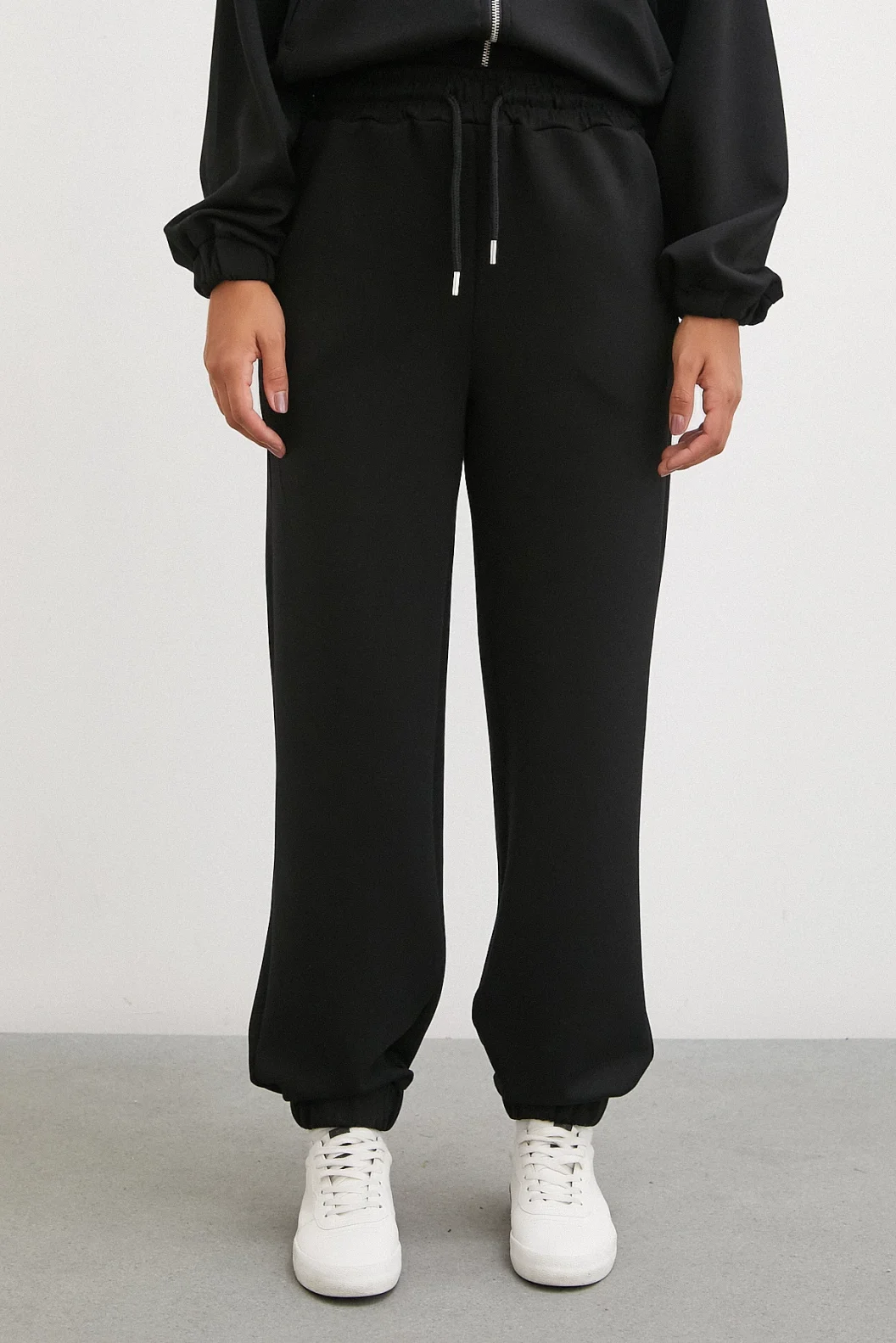 Elastische Taschen-Sporthose Schwarz