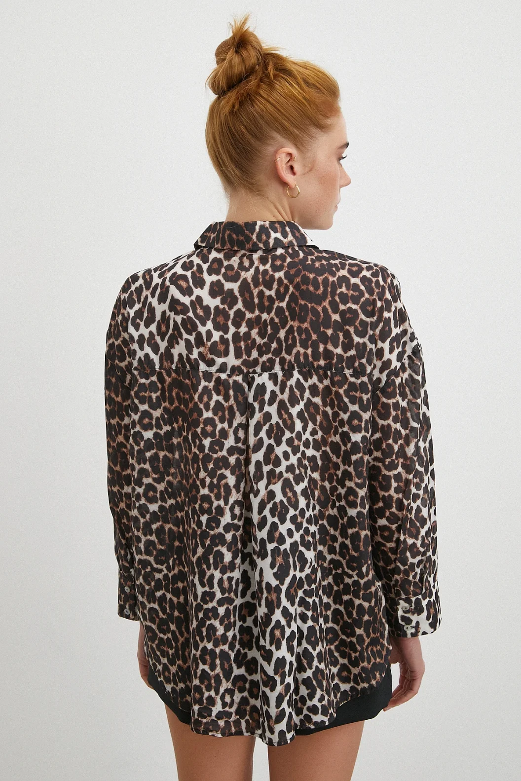 Leopard Print Shirt Black