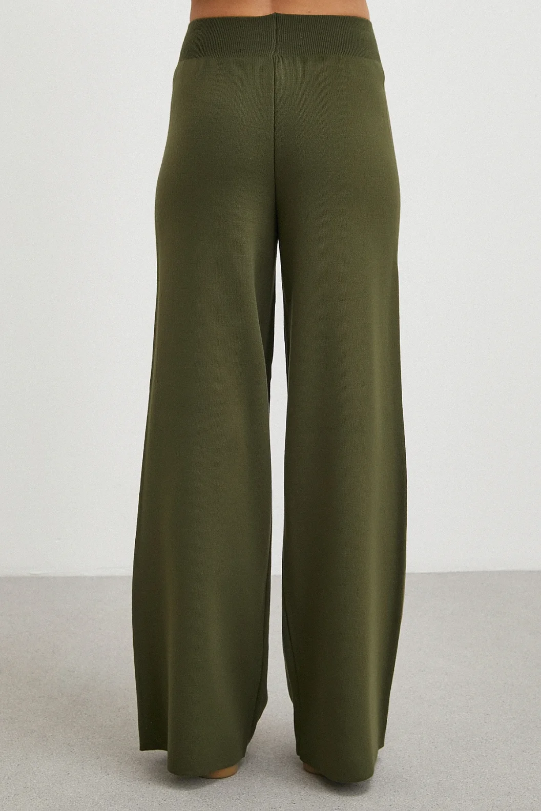 Çıtçıtlı Pantolonlu Triko Takım Haki