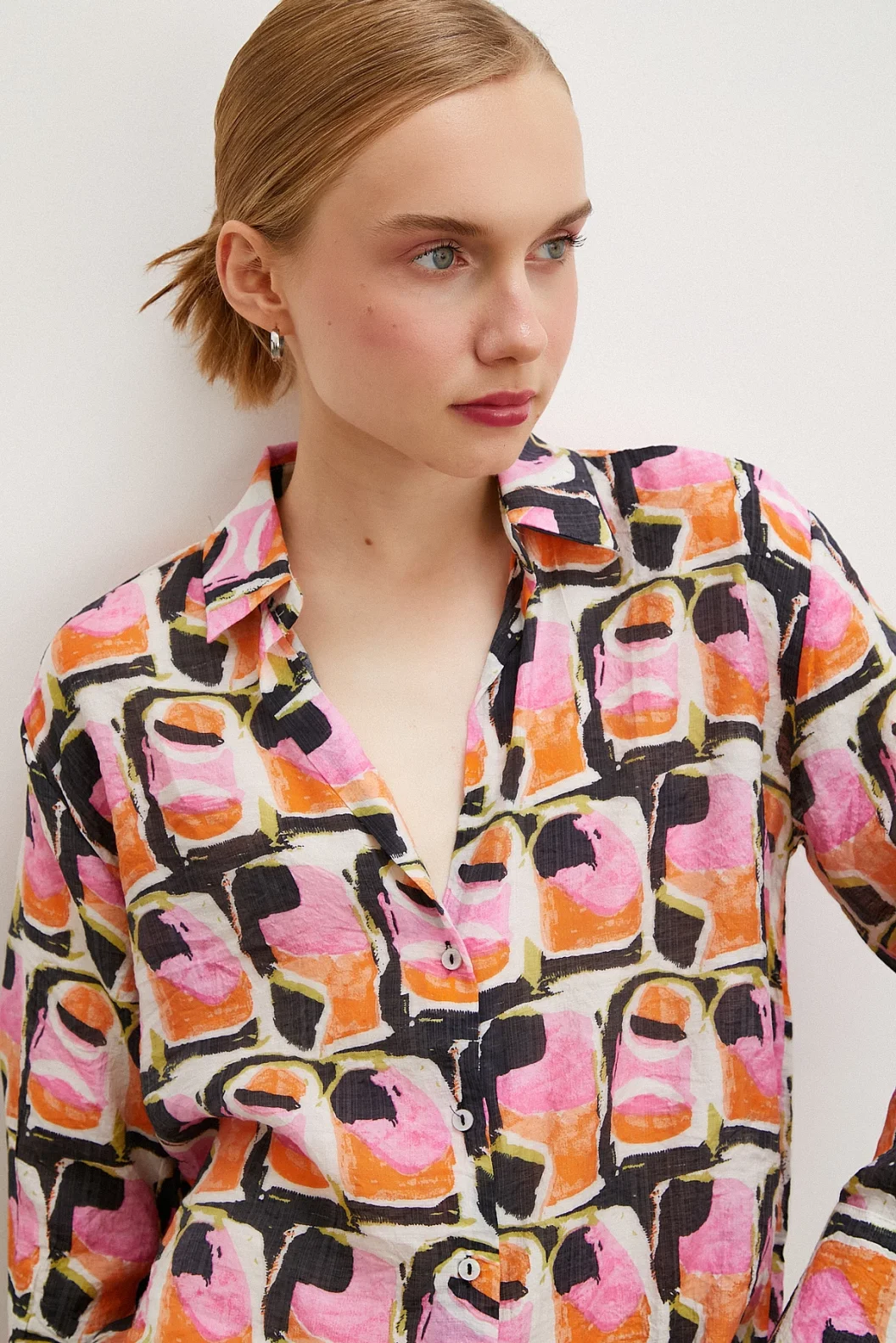 Van Gogh Patterned Shirt Orange