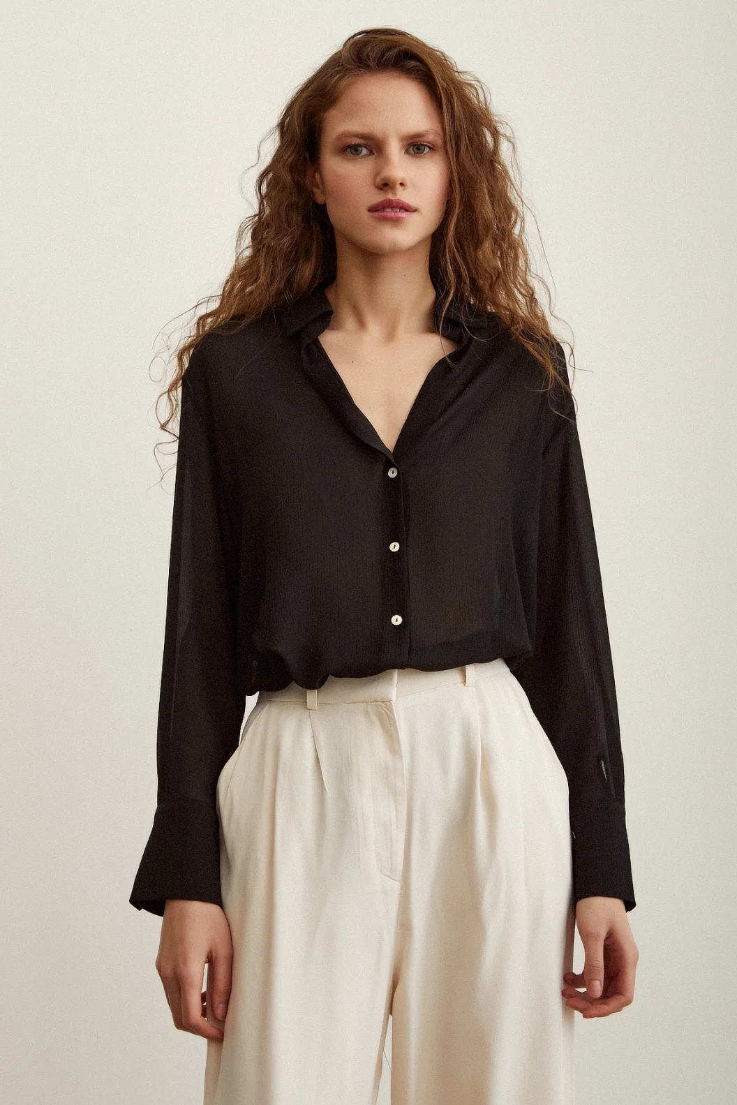 Chiffonbluse Schwarz