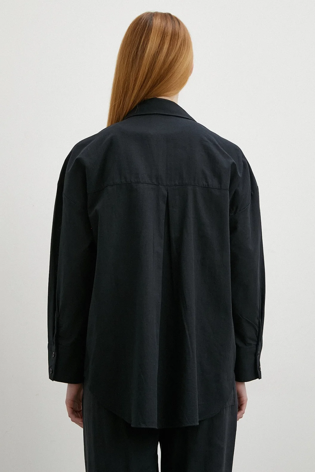 Cotton Oversized Shirt Black